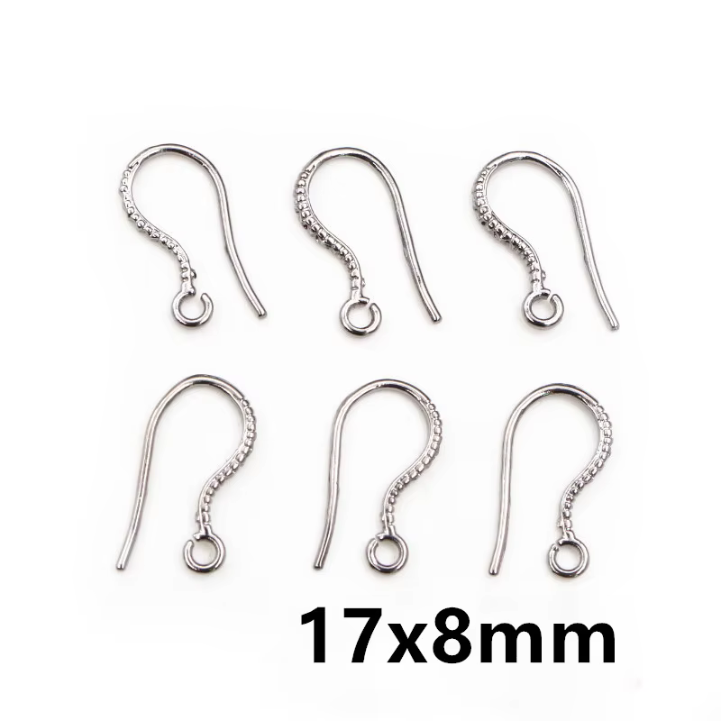 17x10mm 20 pièces Rhodium argent plaqué or boucles d'oreilles résultats boucles d'oreilles fermoirs 