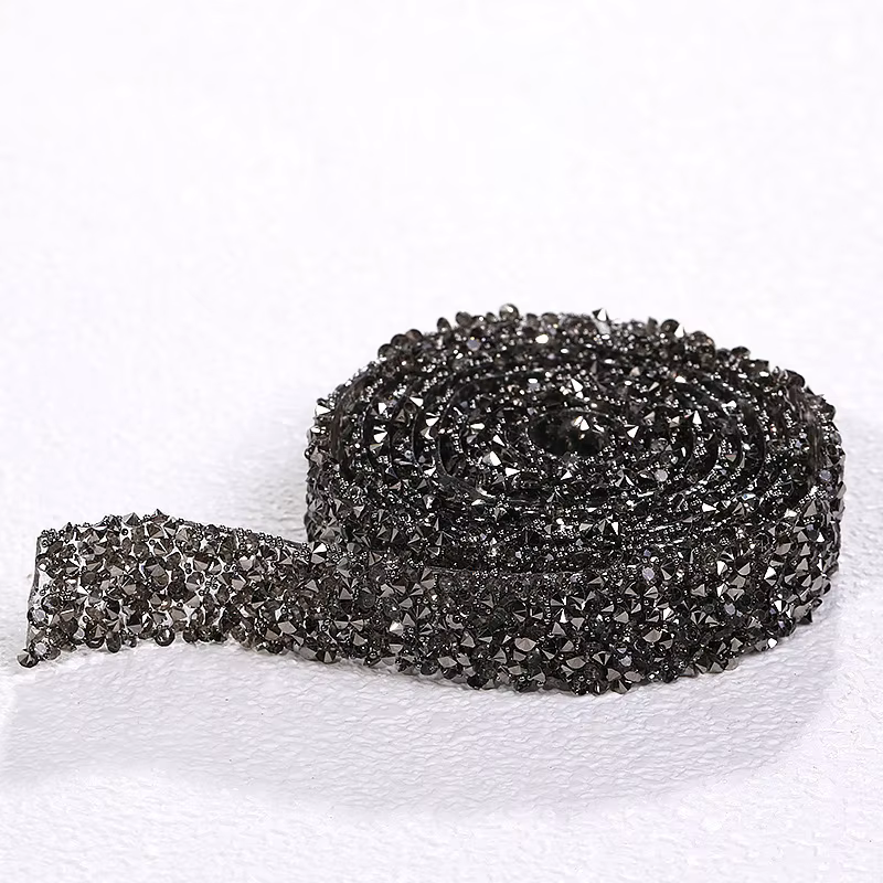 Bande Adhésive en Résine Strass avec Dentelle à Paillettes Auto-Adhésive, 1 Yard/Lot, Bijoux DIY, Dé