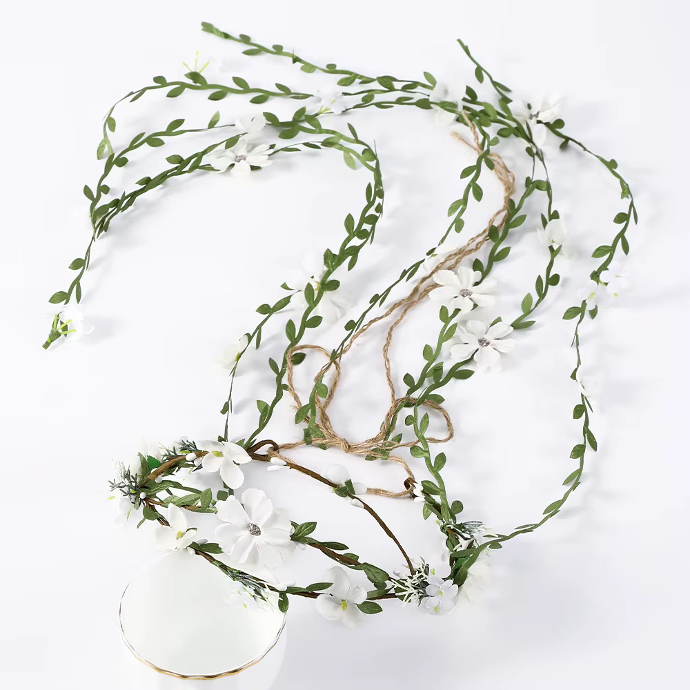 Serre-tête Bohème pour Femme, Motif Floral, Décoration Nuptiale, Fleur Artificielle, Accessoire Chev