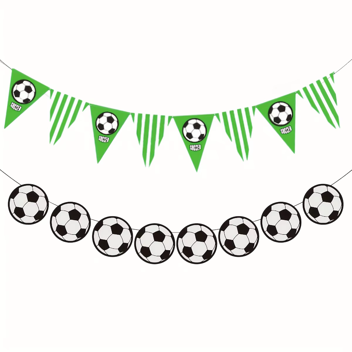 Décorations de fête sur le thème du football : 1 ensemble de guirlandes en papier pour événements sp