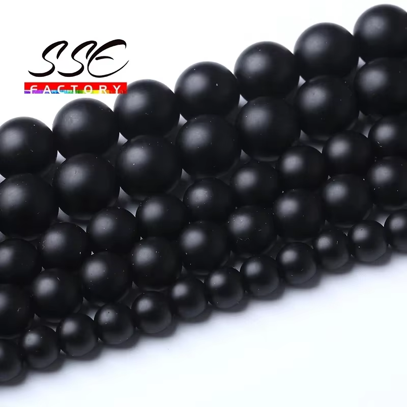 Perles d'Agates Blanches Naturelles, Ronde, Ample, en Onyx pour la Fabrication de Bijoux, Accessoire