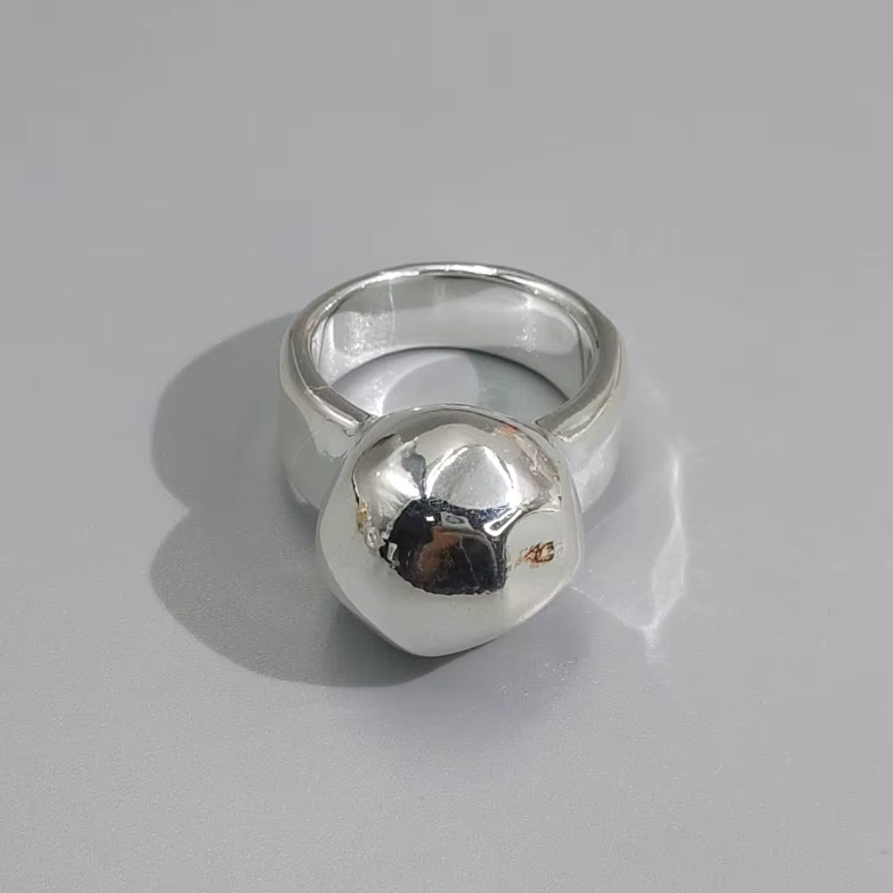 2026 Espagne Bijoux Personnalisés Tendance Or et Argent Anneaux à Perles Rondes Irrégulières Accesso