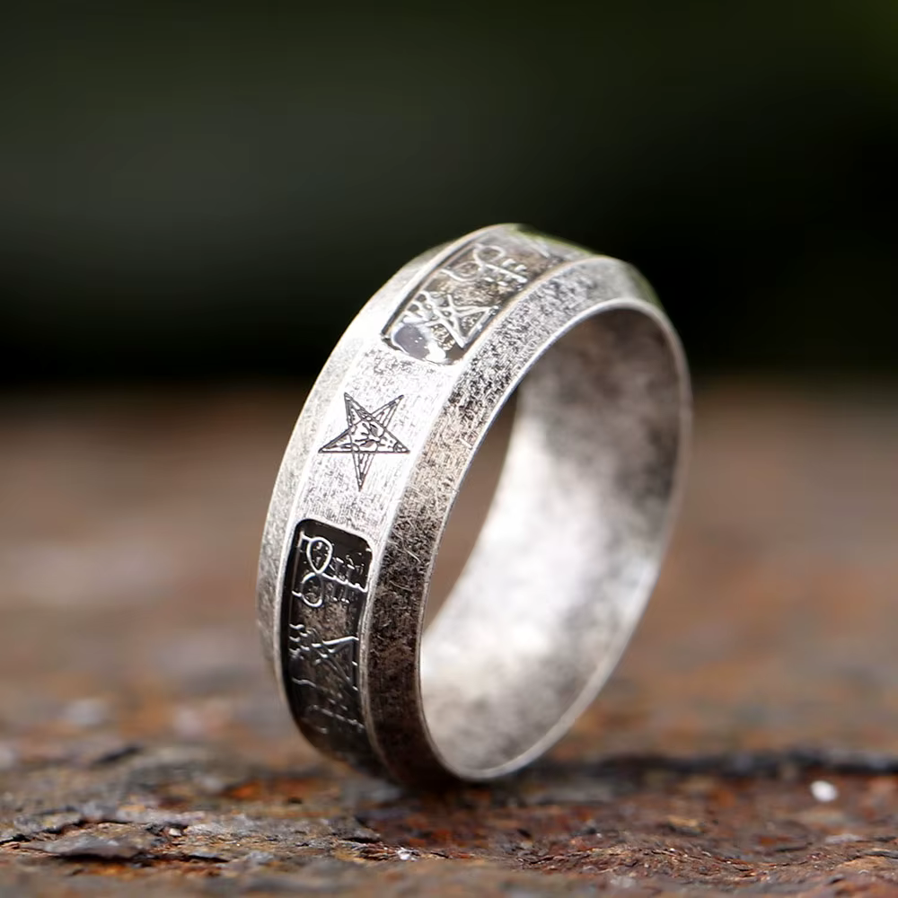 Bague chevalière Vintage Lucifer Satan pour hommes, en acier inoxydable Anubis, à la mode, punk, bij