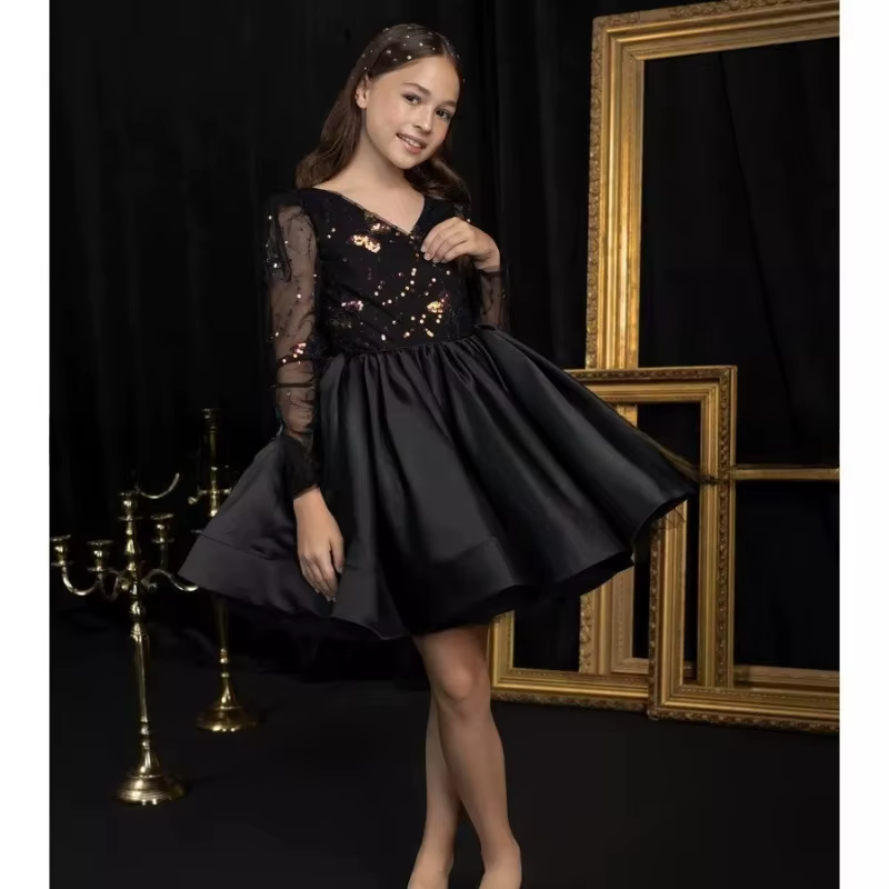 Robe de soirée élégante pour filles, idéale pour le Nouvel An, les anniversaires, les demoiselles d'