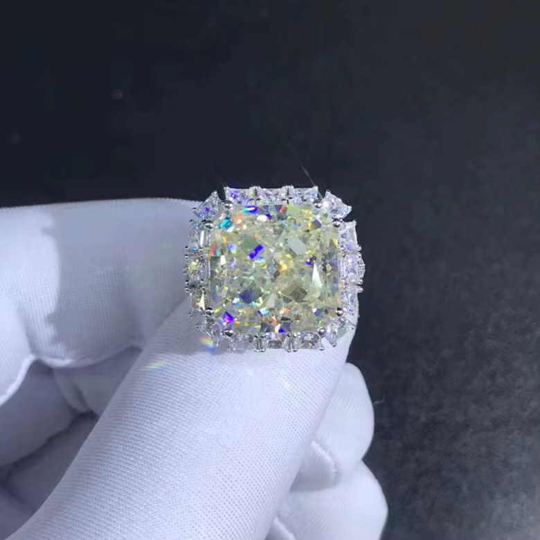 WUIHA – bague Cocktail Vintage en argent Sterling 100% 925, saphir de laboratoire taillé en glace pi