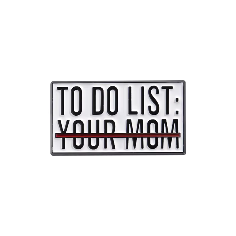 Mémorandum Épingles en émail personnalisées pour faire la liste de votre maman, broches, badges de r