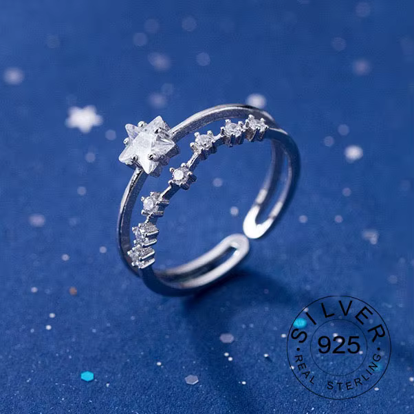 Bagues en argent Sterling 925 et Zircon pour femmes, bijoux fins géométriques, anneau CZ géométrique