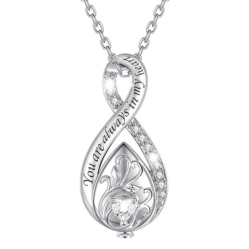 1 pièces collier d'urne pour cendres pour femmes bijoux de crémation infini pour femmes-pendentif so