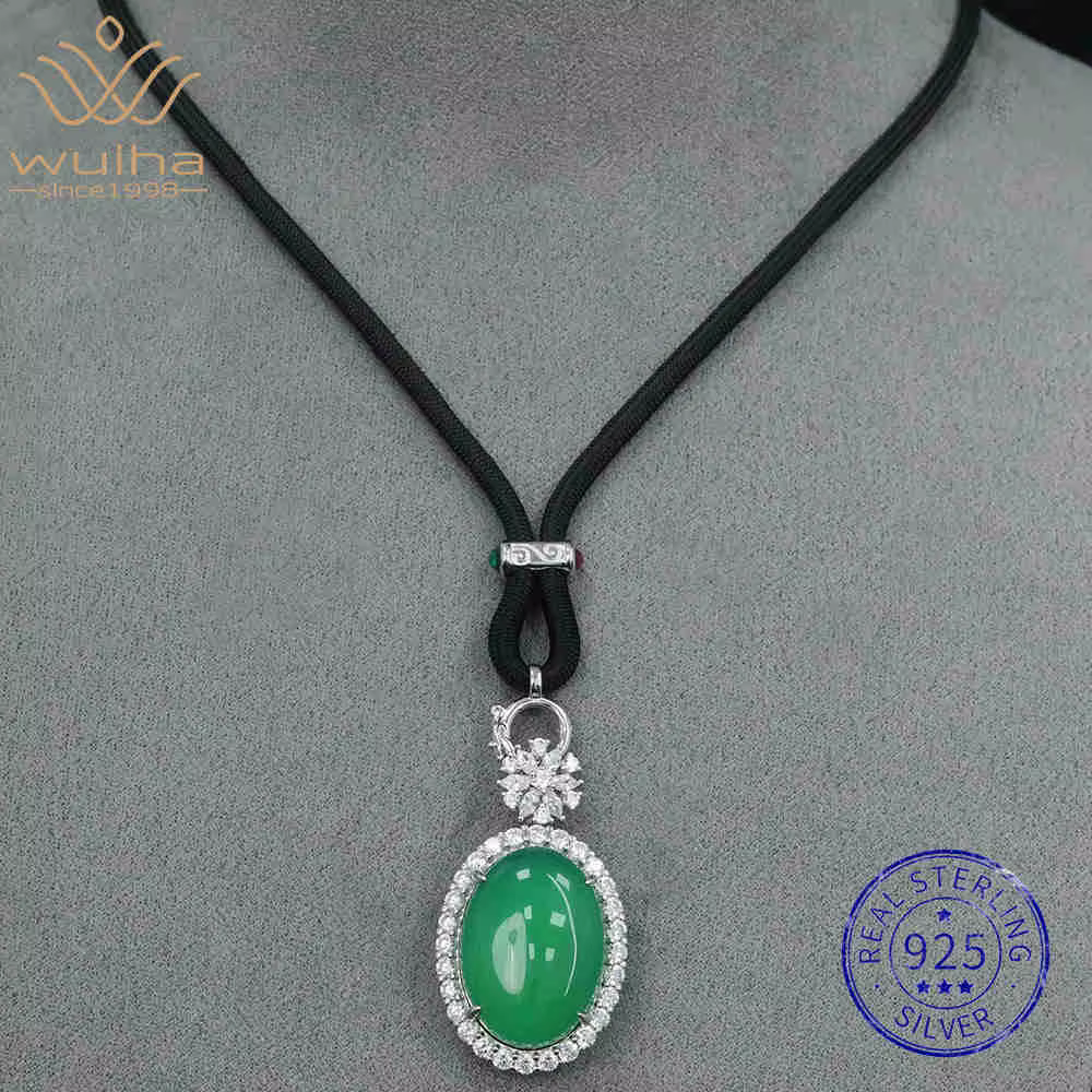 WUIHA Vintage 100% 925 argent Sterling laboratoire saphir Jade haute teneur en carbone diamant pierr
