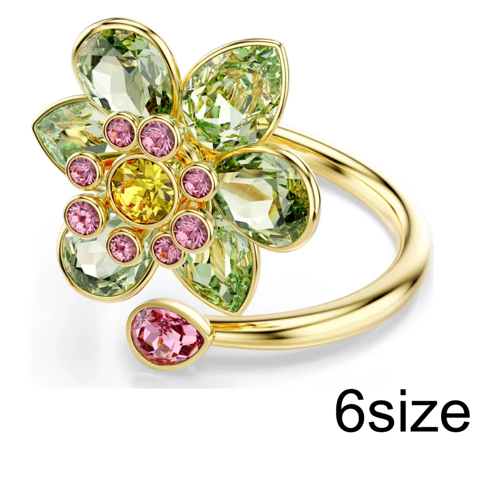 Ensemble de bijoux de luxe, nouvelle série plante, Imitation cristal, fleur, collier, boucles d'orei