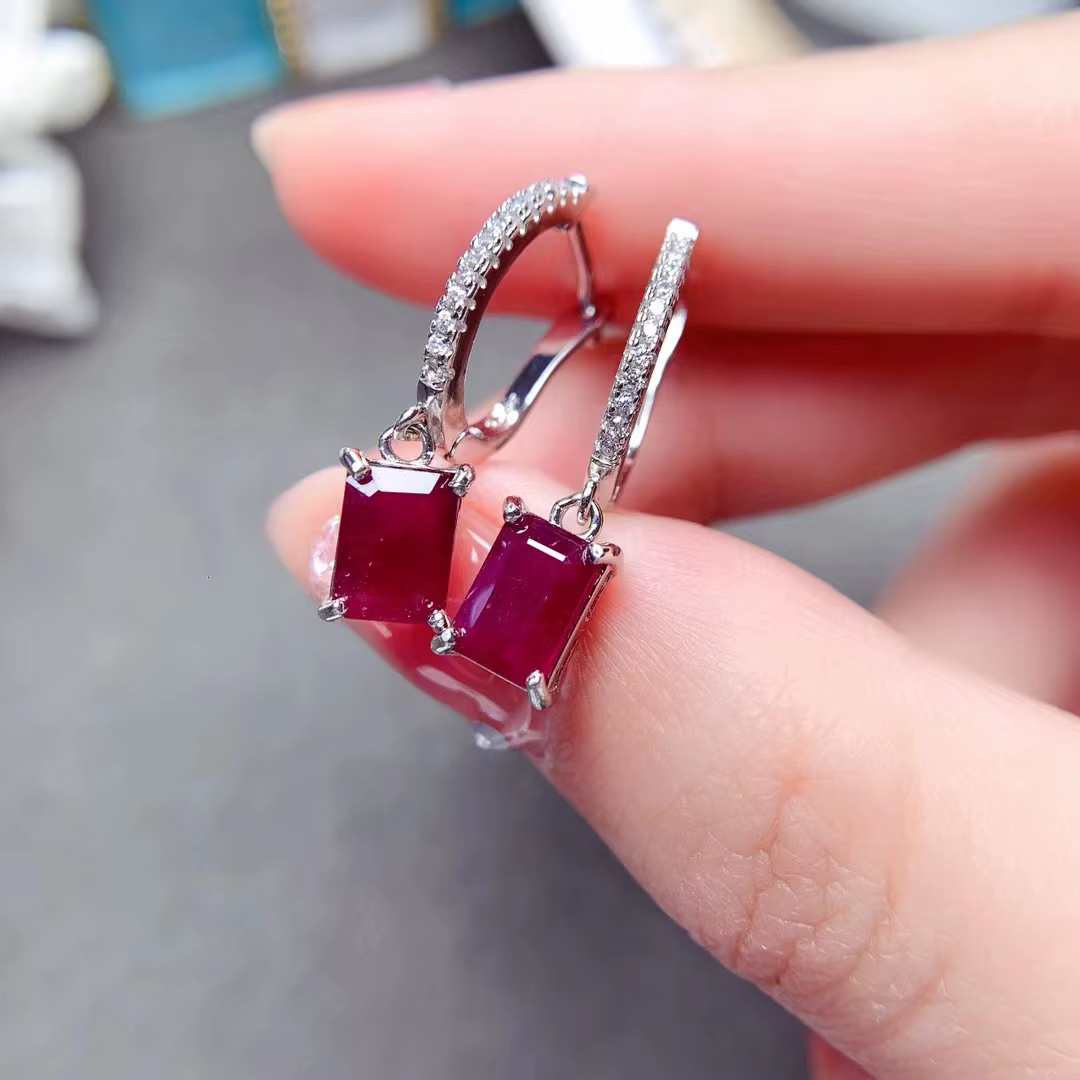 Boucles d'oreilles adrene naturelles pour femmes, bijoux fins, argent 925 véritable, pierres précieu