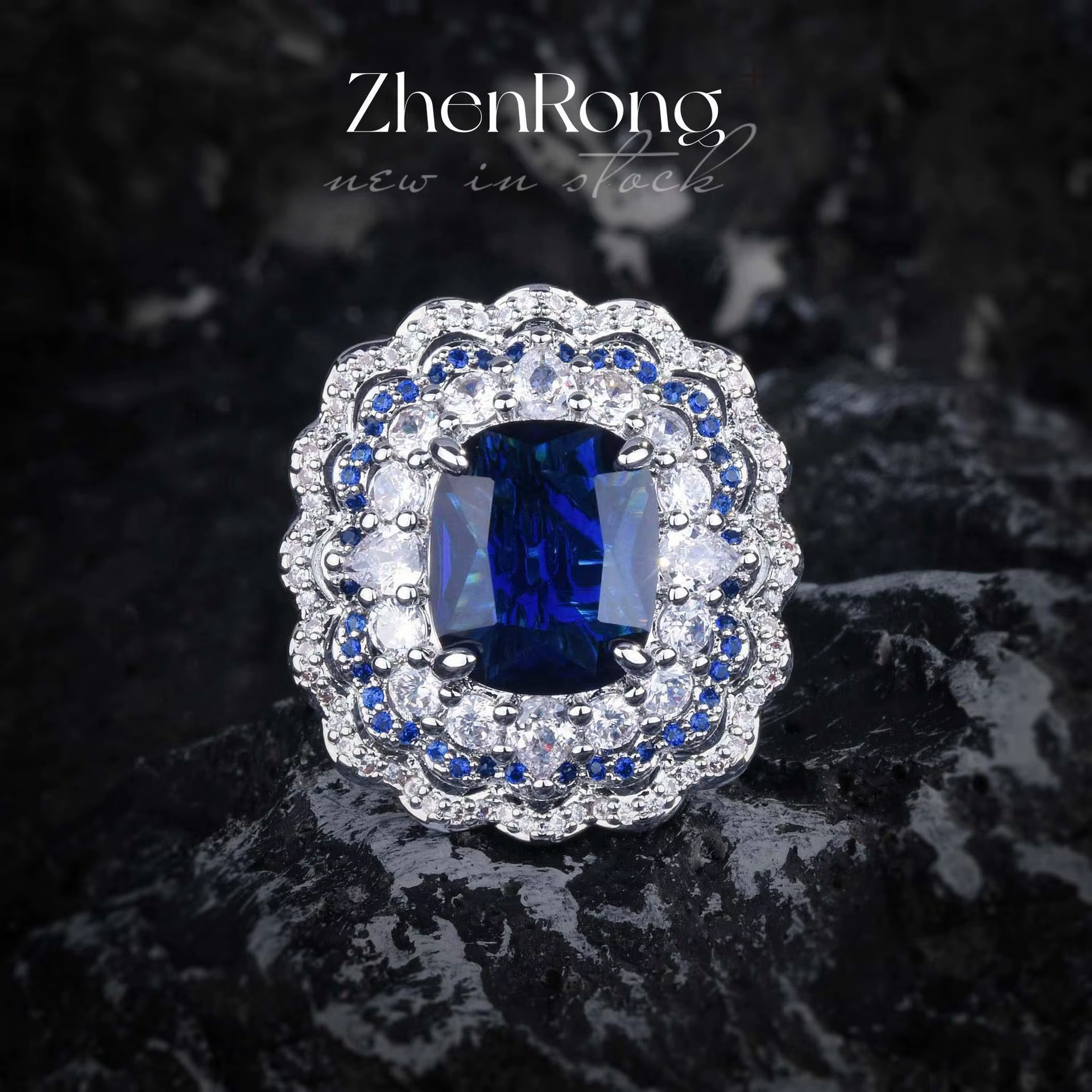 Foydjew – ensemble de bijoux de luxe de créateur, imitation saphir Royal, pour mariée, colliers susp