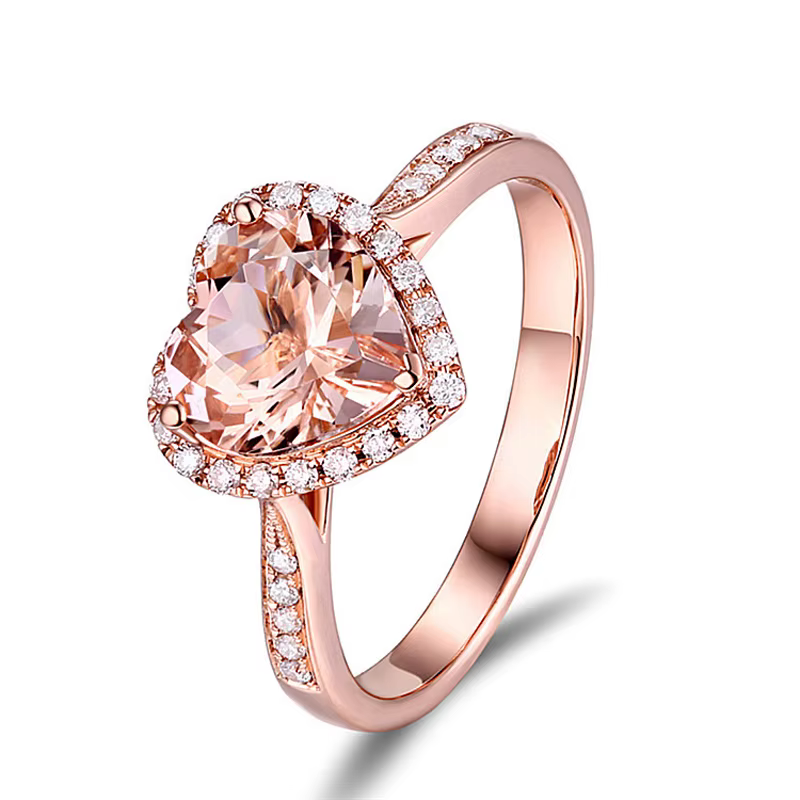 Bagues en forme de cœur pour femmes, bijoux de fiançailles, de mariage, en pierre de zircone cubique
