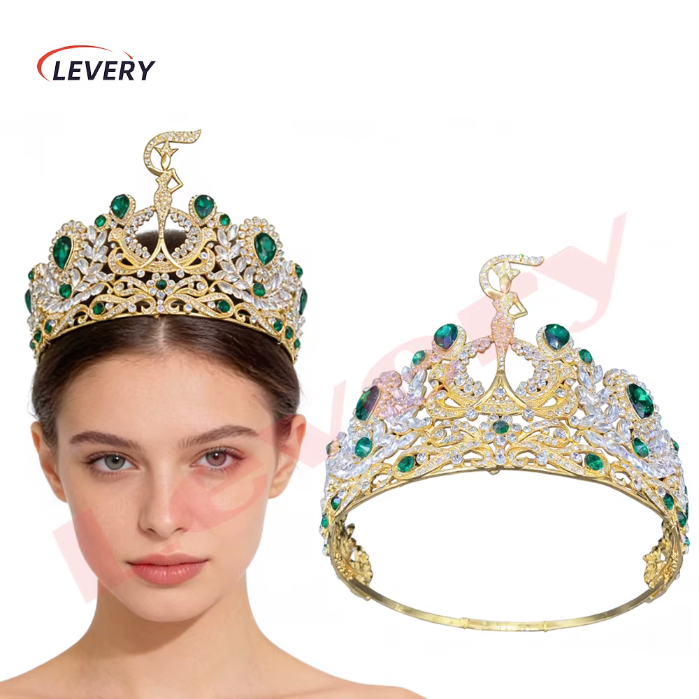 Couronne de concours de beauté haute, diadème de princesse nuptiale, bandeaux et accessoires capilla