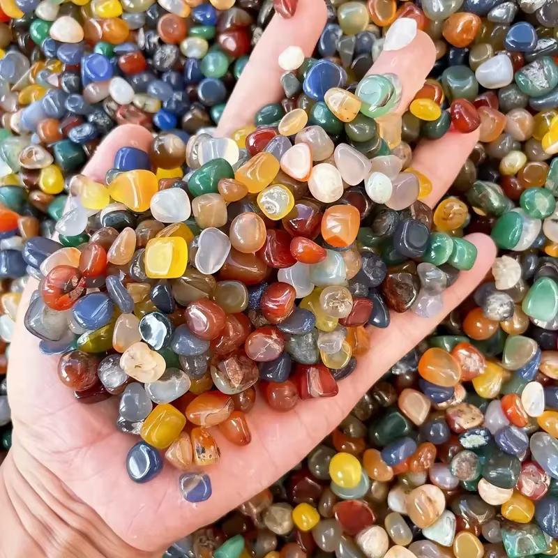 Ceubles en cristal d'agate naturelle élégants, 100g, pierres décoratives colorées pour Aquariums, dé