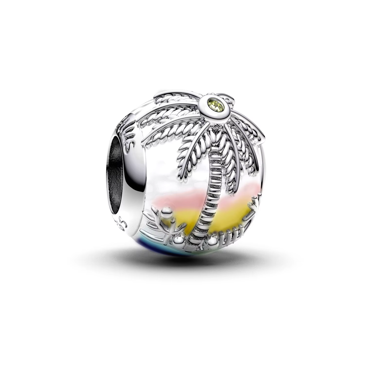 Manyilus S925 Breloque de plage en forme de cocotier en argent pour bracelet original, pendentif de 