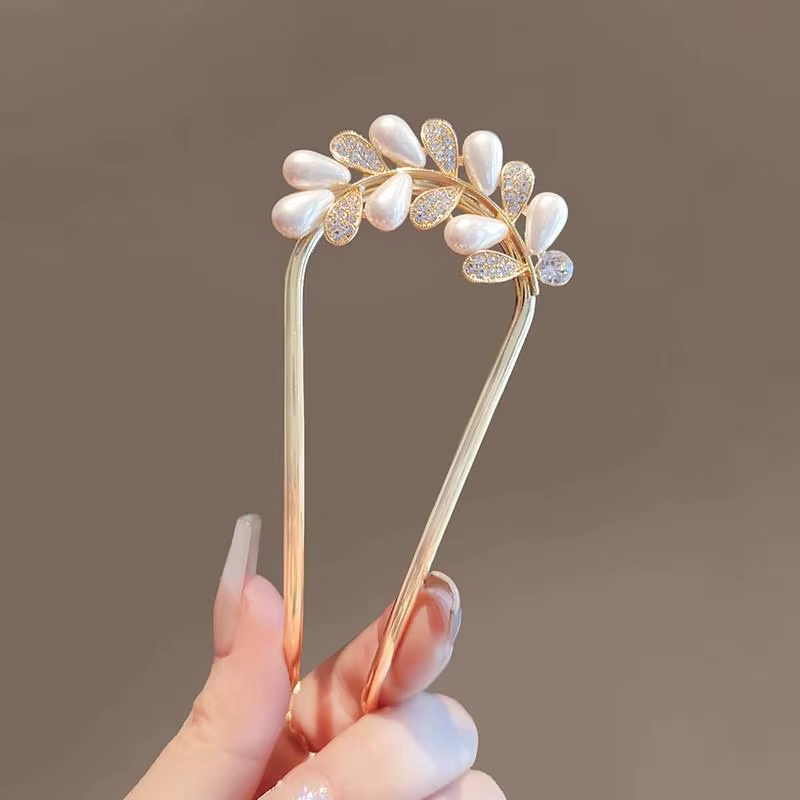 Peignes à cheveux élégants en forme de fleur de perle, épingles à cheveux rétro françaises, accessoi
