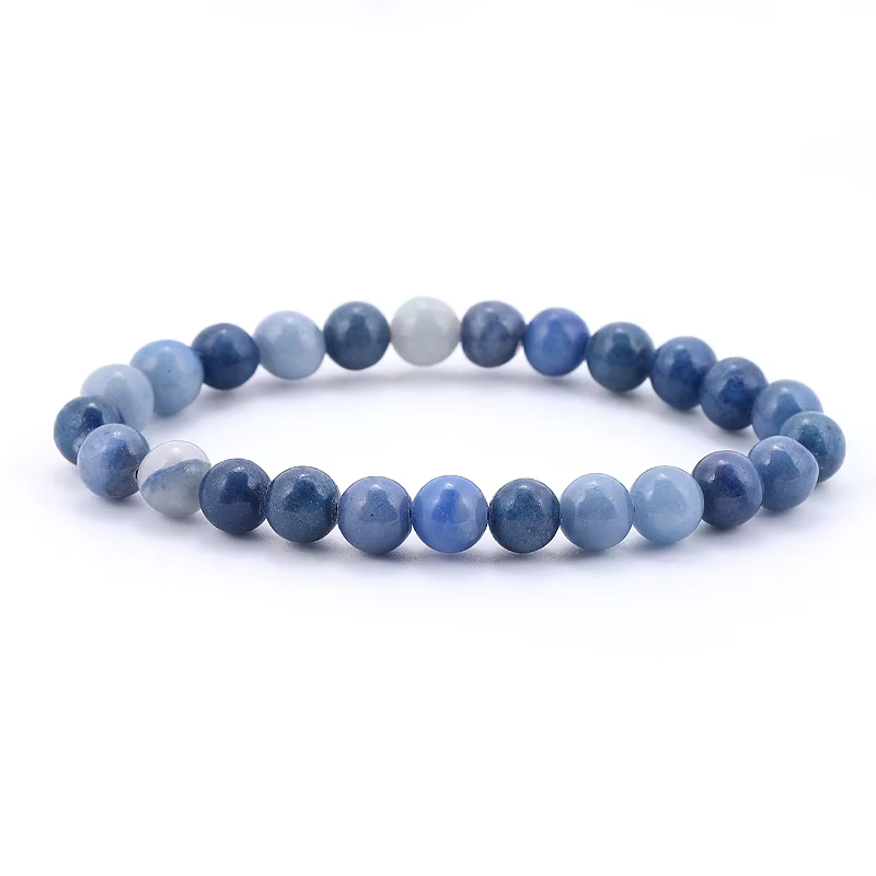 Bracelet Aventurine bleue naturelle pour femmes et hommes, 8mm, bijoux, Protection énergétique Posit