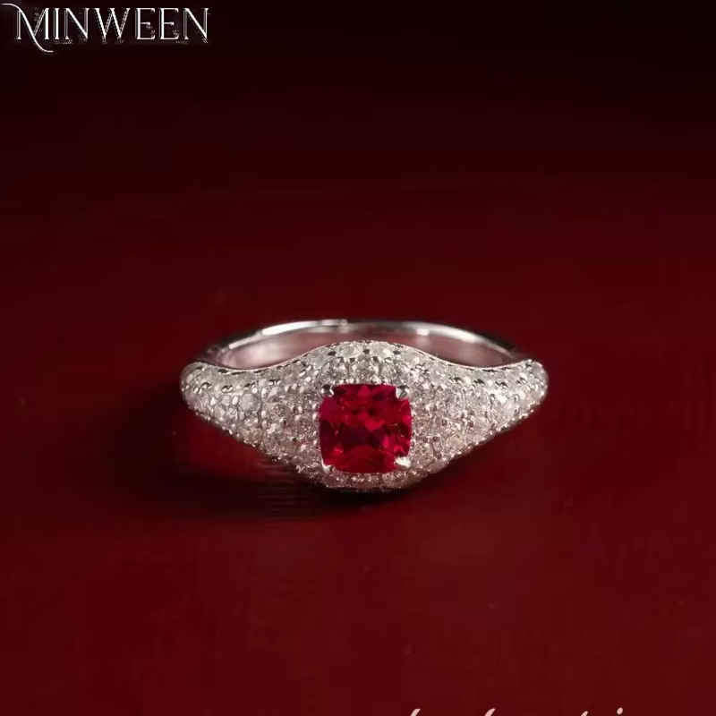 Gem Seal-Ensemble de bijoux de luxe en diamant pour femme, anneau d'adrénaux cultivés en laboratoire