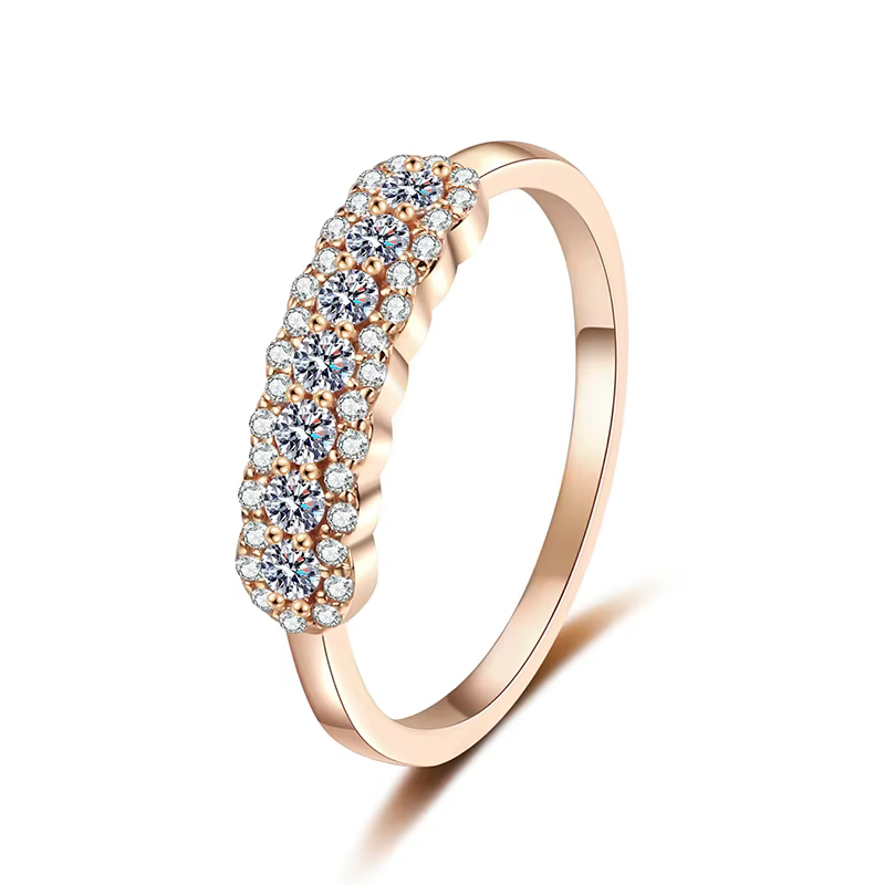 Smyoe GRA-Bague Moissanite Complète pour Femme, Diamant Créé en Laboratoire, Plaqué Argent Sterling 