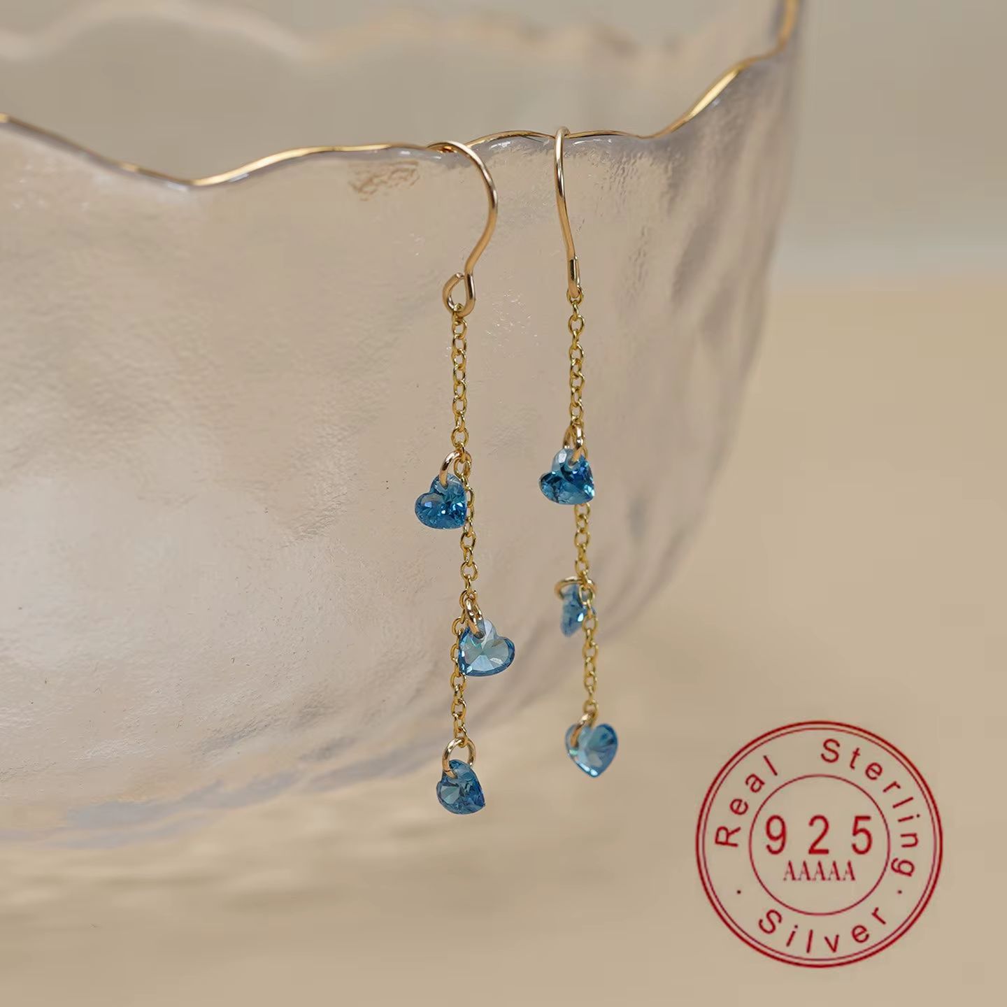 Boucles d'oreilles pendantes en argent 925 plaqué or 14K, motif cerf-volant, zircon cubique rond, bi