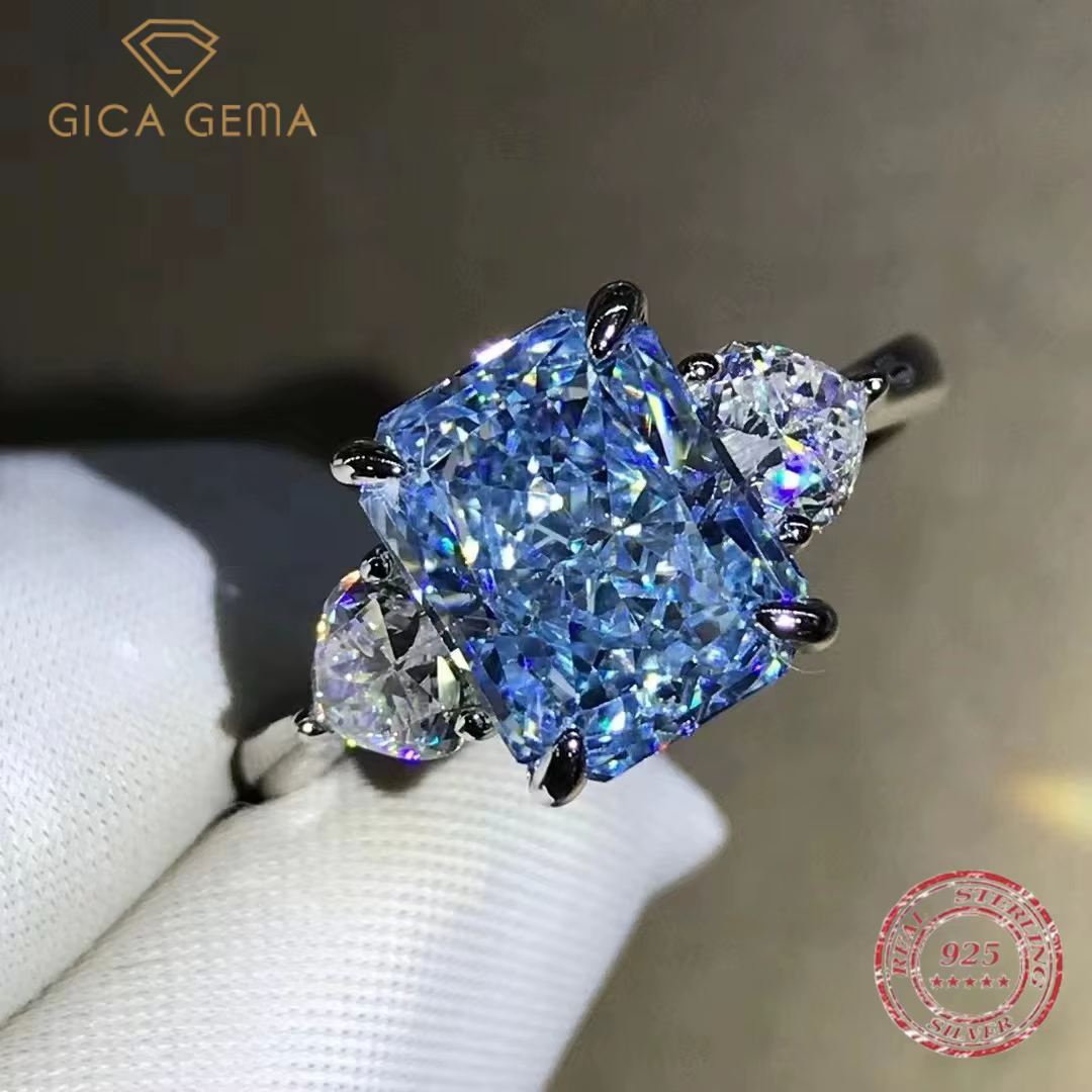Gica Gema – bague classique en argent Sterling 925 pour femmes, bijou fin de fiançailles, de mariage