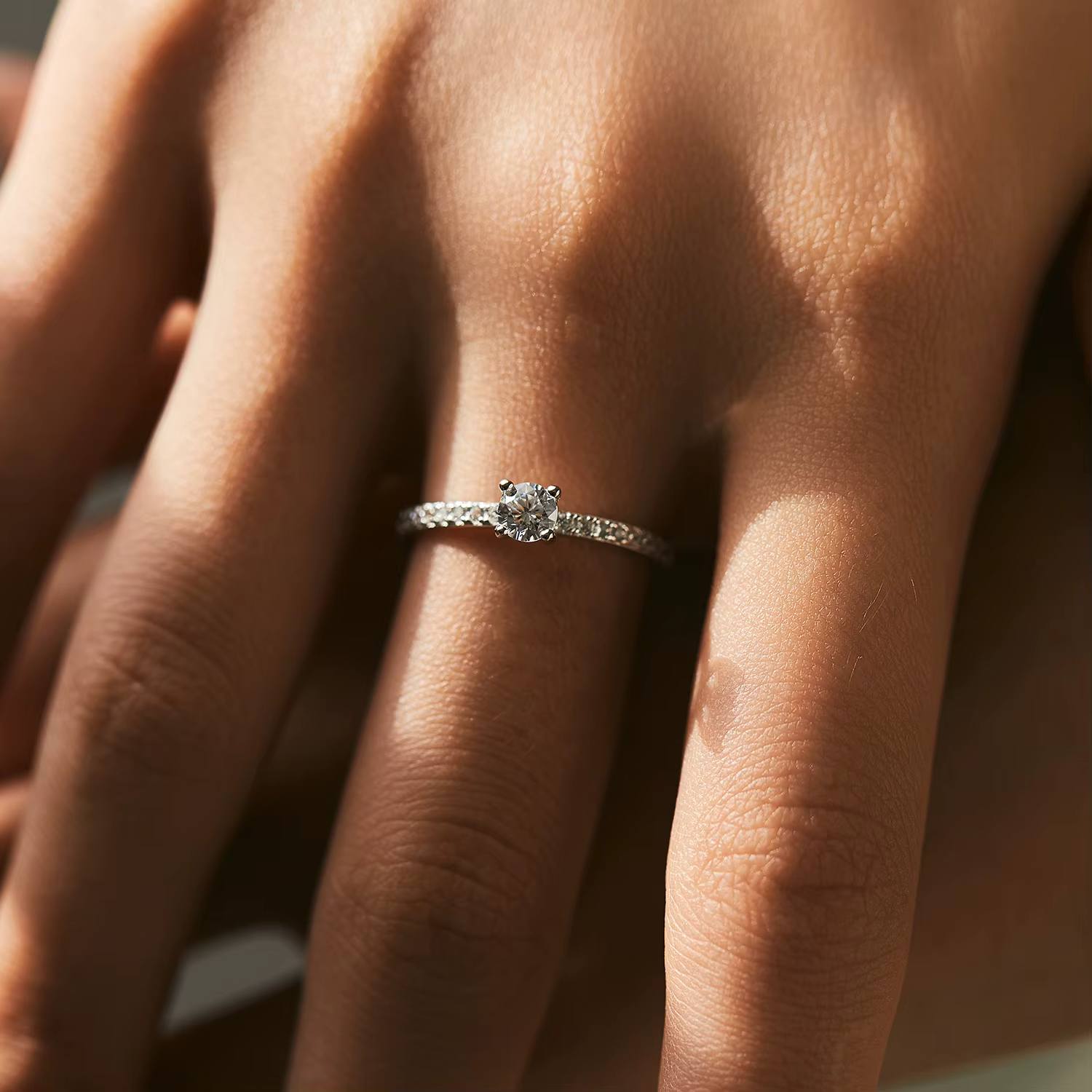 MODIAN D couleur Moissanite bague délicate carré 925 en argent Sterling laboratoire diamant bague po