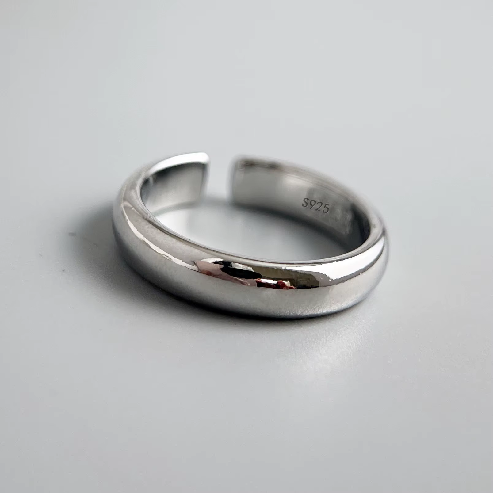 Bagues en argent sterling 925 pour femmes et hommes, larges ou étroites, simples, en forme de barre 