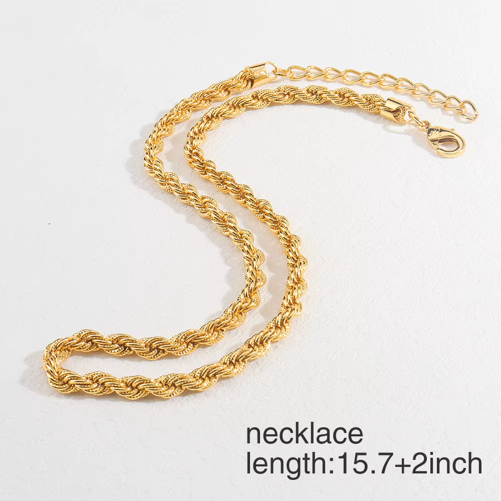 Collier couleur or de dubaï, ensemble de bijoux Boutique, bijoux à la mode pour hommes et femmes, us