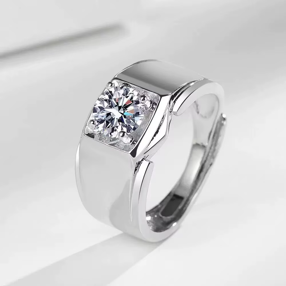 Bague en argent sterling 925 pour homme et femme, magnifique bague brillante, bijoux de mode pour ma