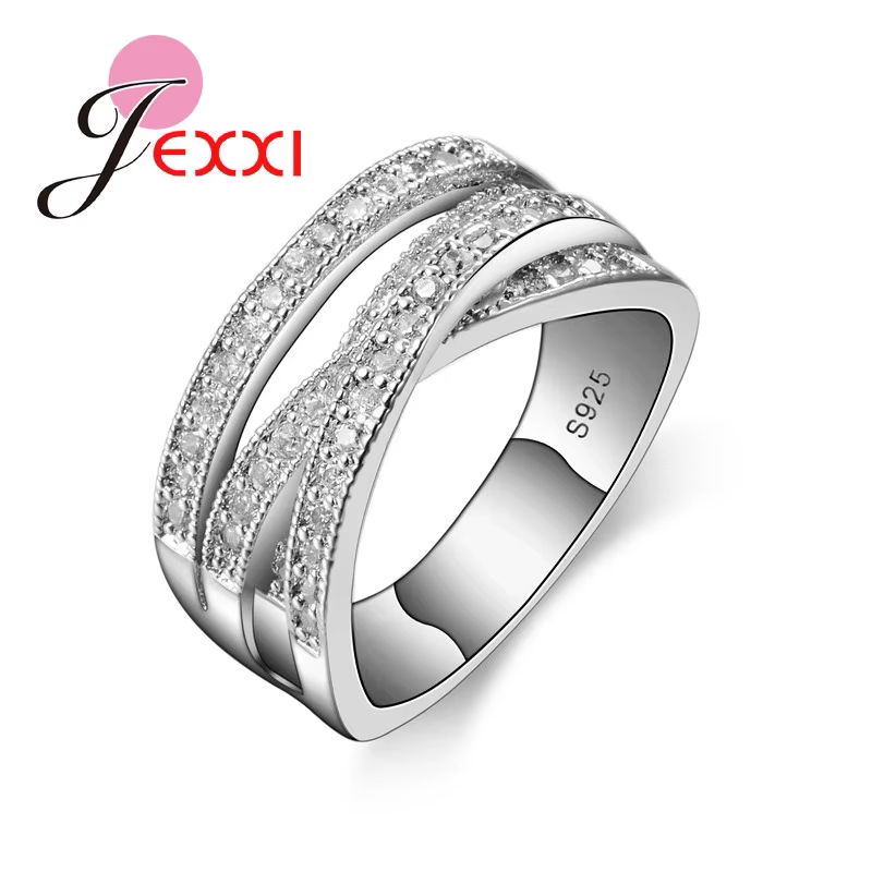 Bague de fiançailles en argent regardé 925 pour femme, bijoux de fête élégants, patients de luxe, ma