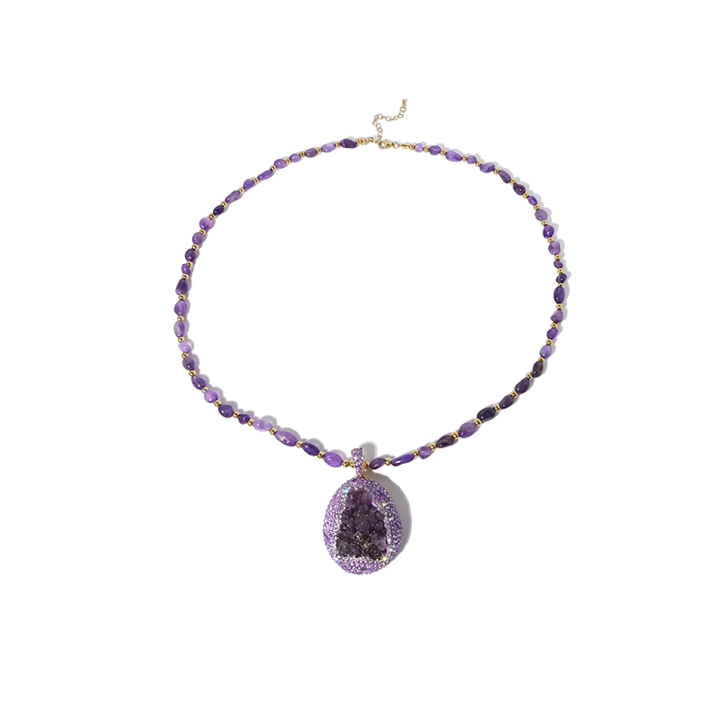 Collier pendentif incrusté naturel pour femme, style coréen, bijoux de luxe, cadeau à la mode pour d