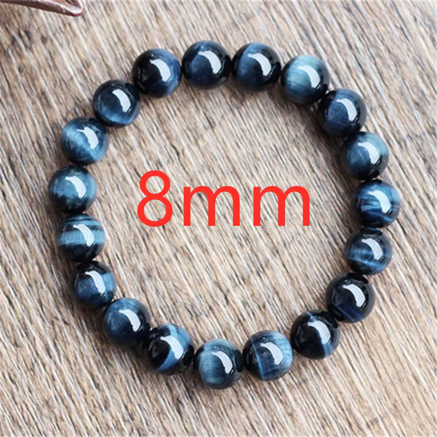 Bracelet de Perles Rondes en Œil de Tigre Naturel, Bijoux en Pierres Précieuses, 10mm, pour Femme et