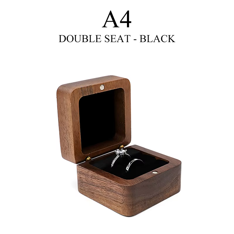 Boîte à bijoux en bois pour matiques de mariage, étui GT, boîte à matiques de boucles d'oreilles, ca