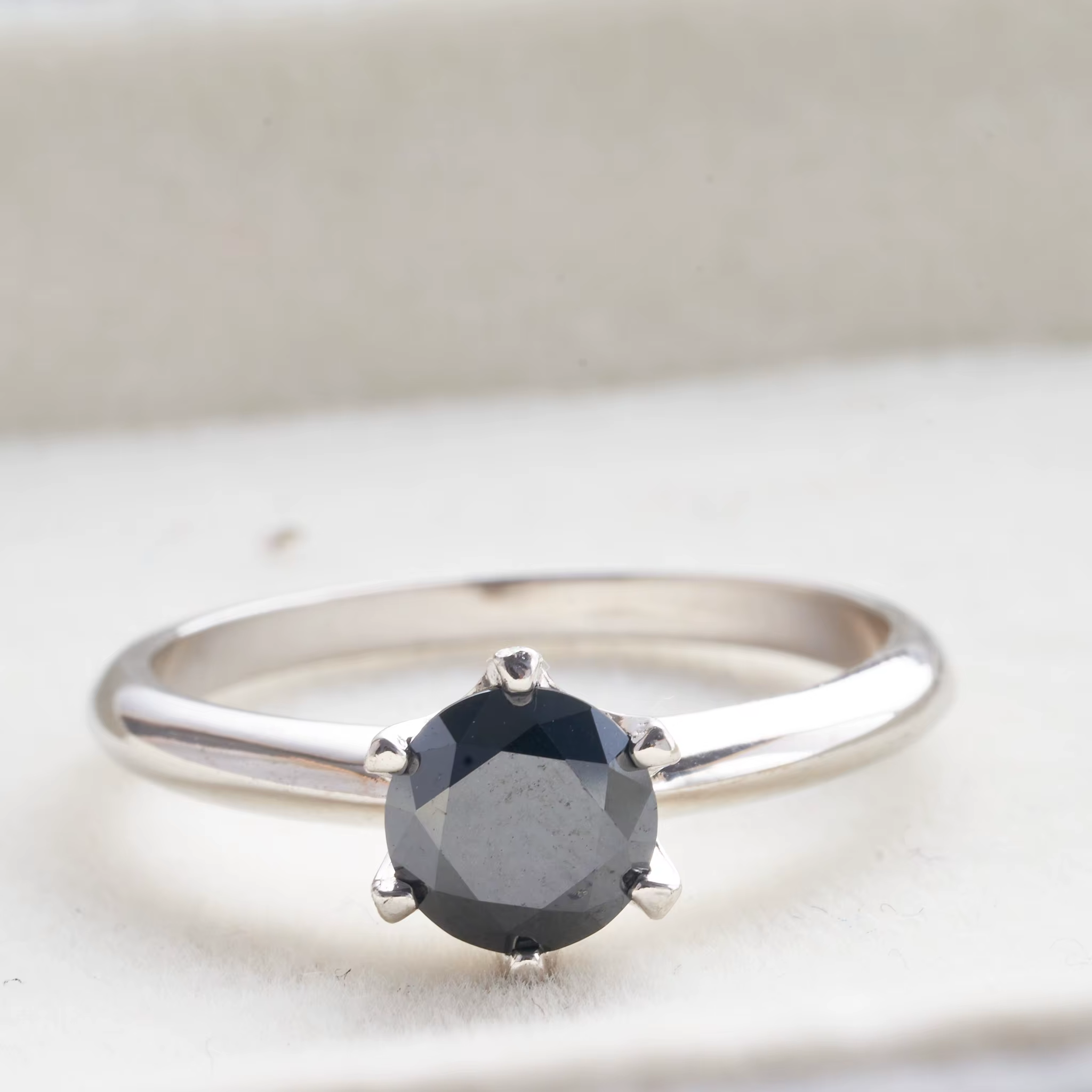 Bague Moissanite plaquée or 18 carats pour femme et homme, véritable bague Moissanite, couleur noire