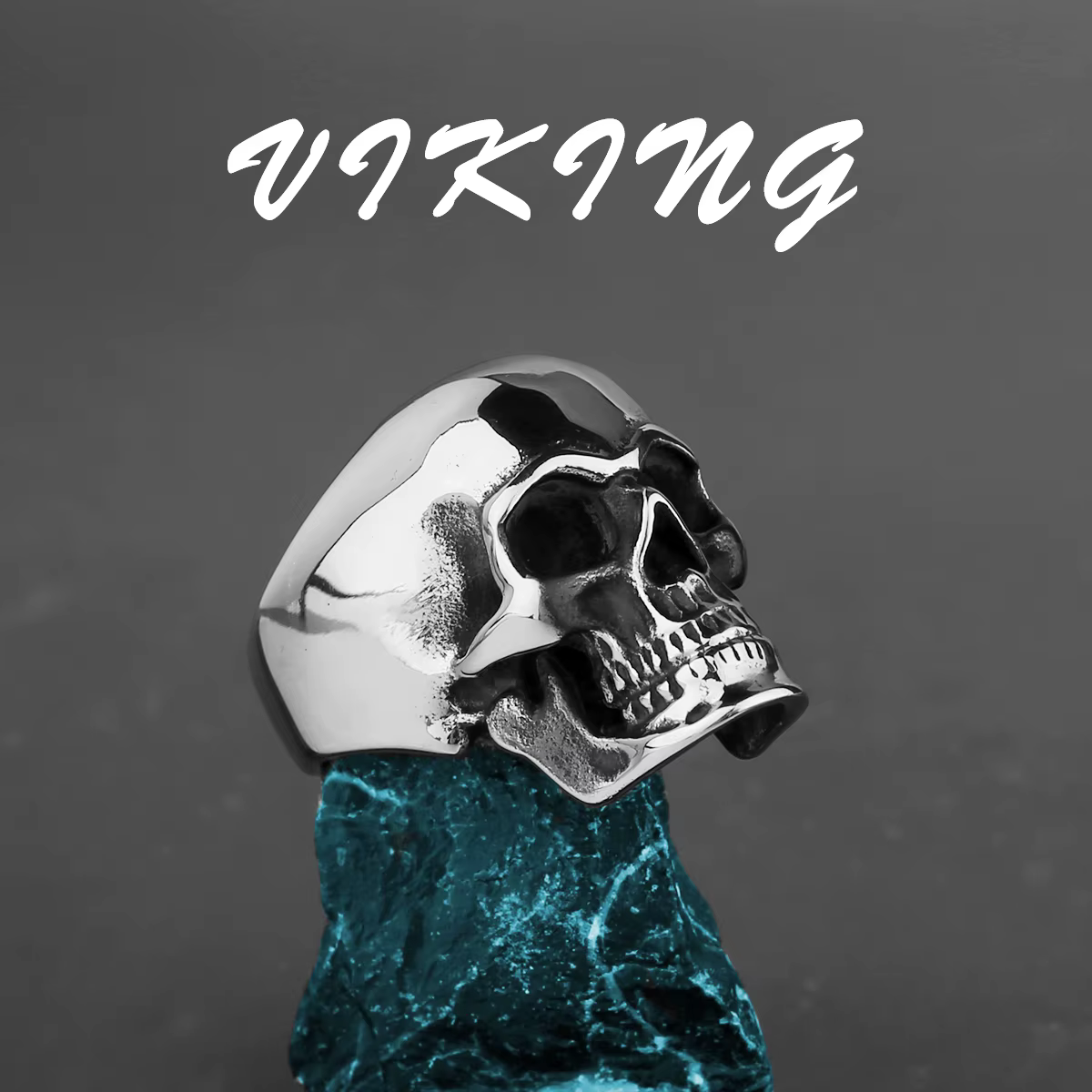 Bague tête de mort rétro en acier inoxydable pour homme, moto, gothique, rue, hip hop, accessoires, 