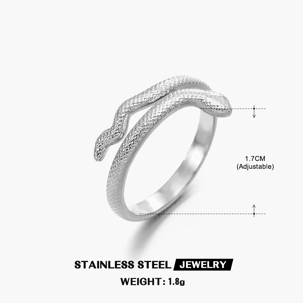 Bagues de salle en acier inoxydable pour femmes et hommes, bague réglable ouverte, bijoux esthétique