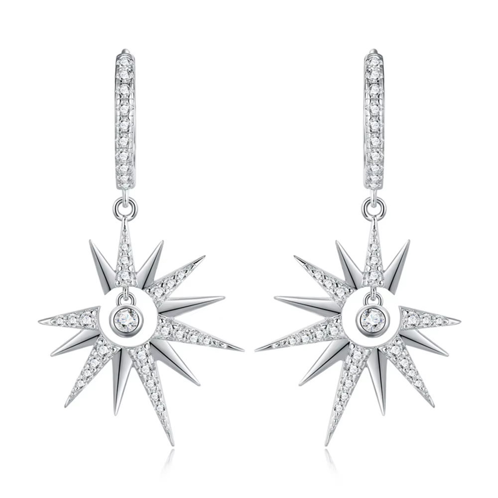 Wong Rain – boucles d'oreilles scintillantes en argent Sterling 925, VVS1 3EX D, véritable Moissanit