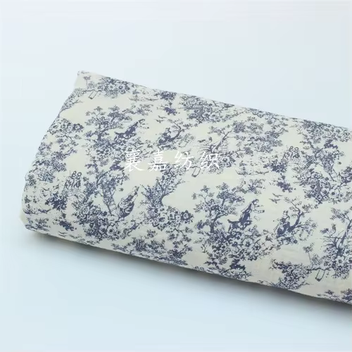 Crêpe de gaze de coton 135x50cm, petit tissu Floral Vintage, fabrication de pyjamas, vêtements de ma
