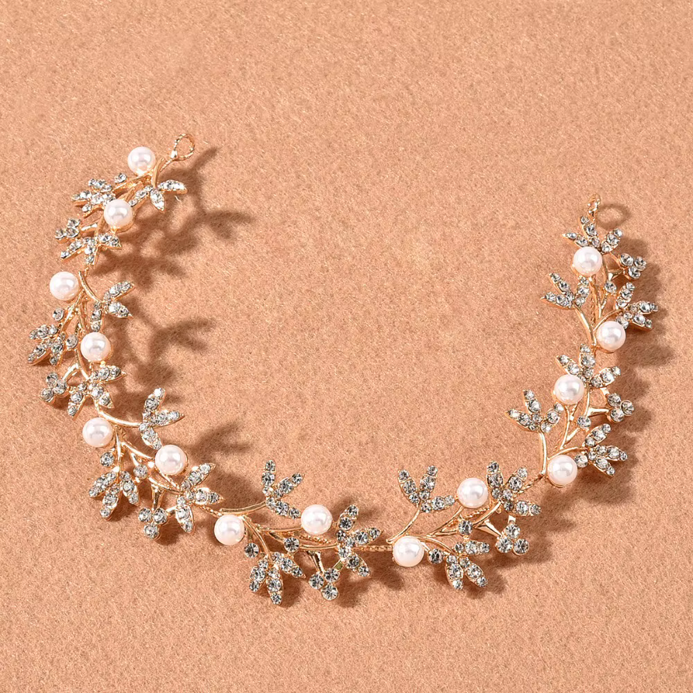 Vigne à cheveux en perles de cristal brillant, couronne de reine Baroque de luxe avec épingle à chev