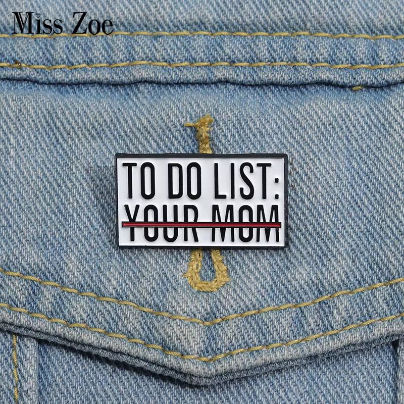 Mémorandum Épingles en émail personnalisées pour faire la liste de votre maman, broches, badges de r