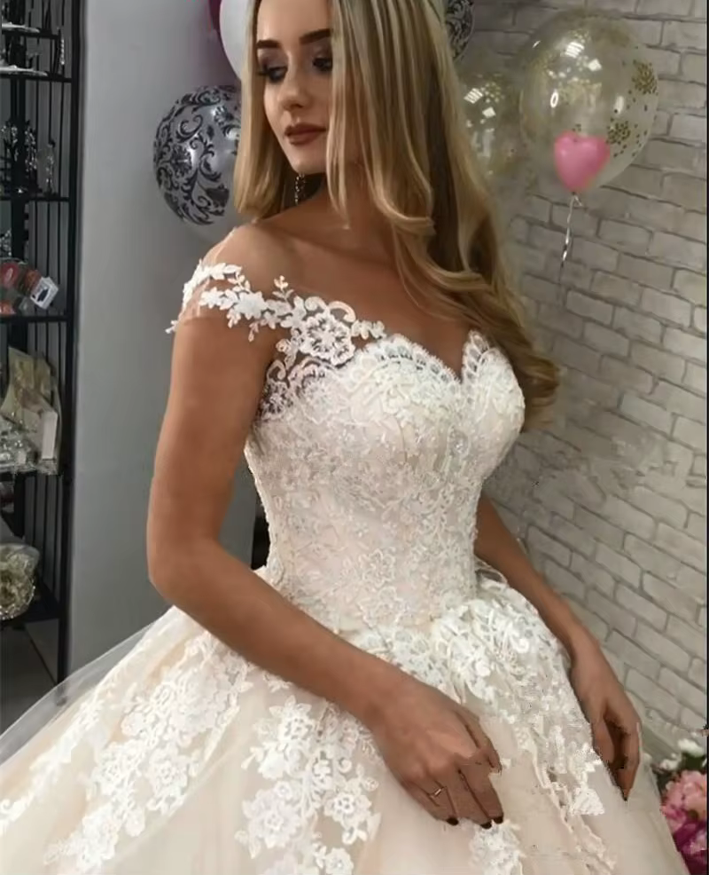 Robes de mariée chérie élégantes, dentelle A-ligne, Boho, manches longues, mariée, quoi que ce soit,
