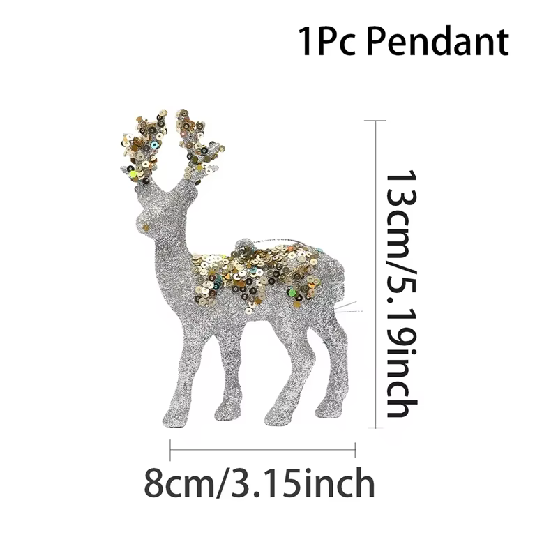 Ornements de Noël de renne bricolage, décorations pour la maison, arbre de Noël, cadeau de nouvel an