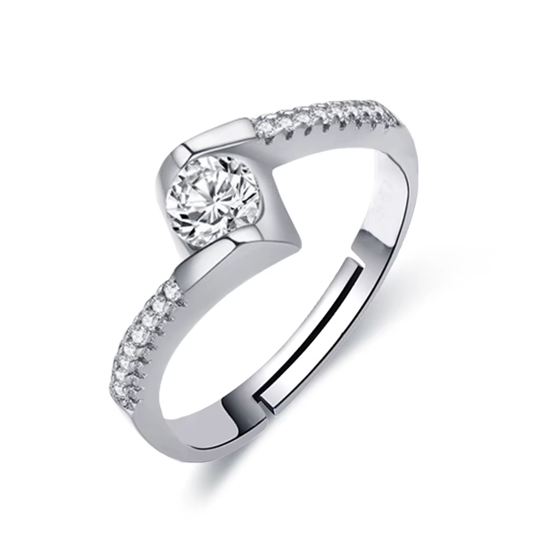 Charmante bague en argent sterling 925 avec zircon de luxe pour hommes et femmes, accessoires cadeau