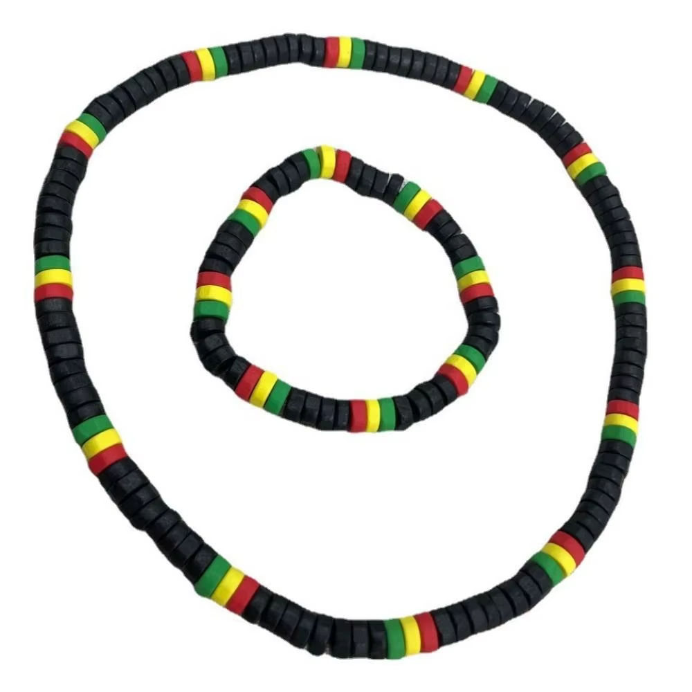 Ensemble de bijoux en perles de bois pour hommes, collier créatif, Hip Hop, conception minoritaire, 