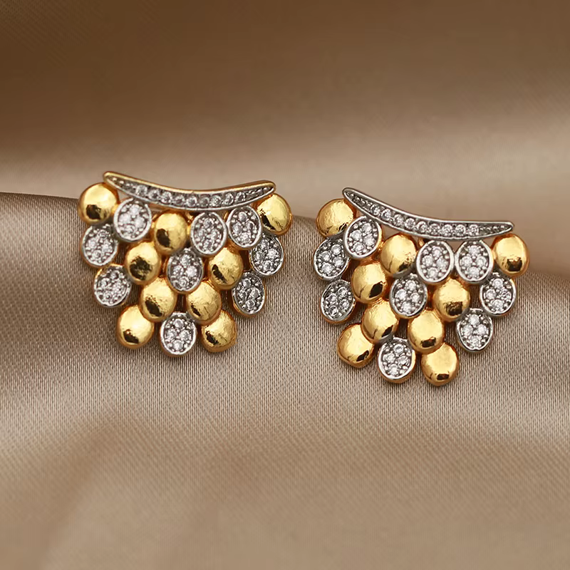 Boucles d'oreilles en perles de cristal pour femmes, nouveau Design de vue, marque de mode, bijoux e