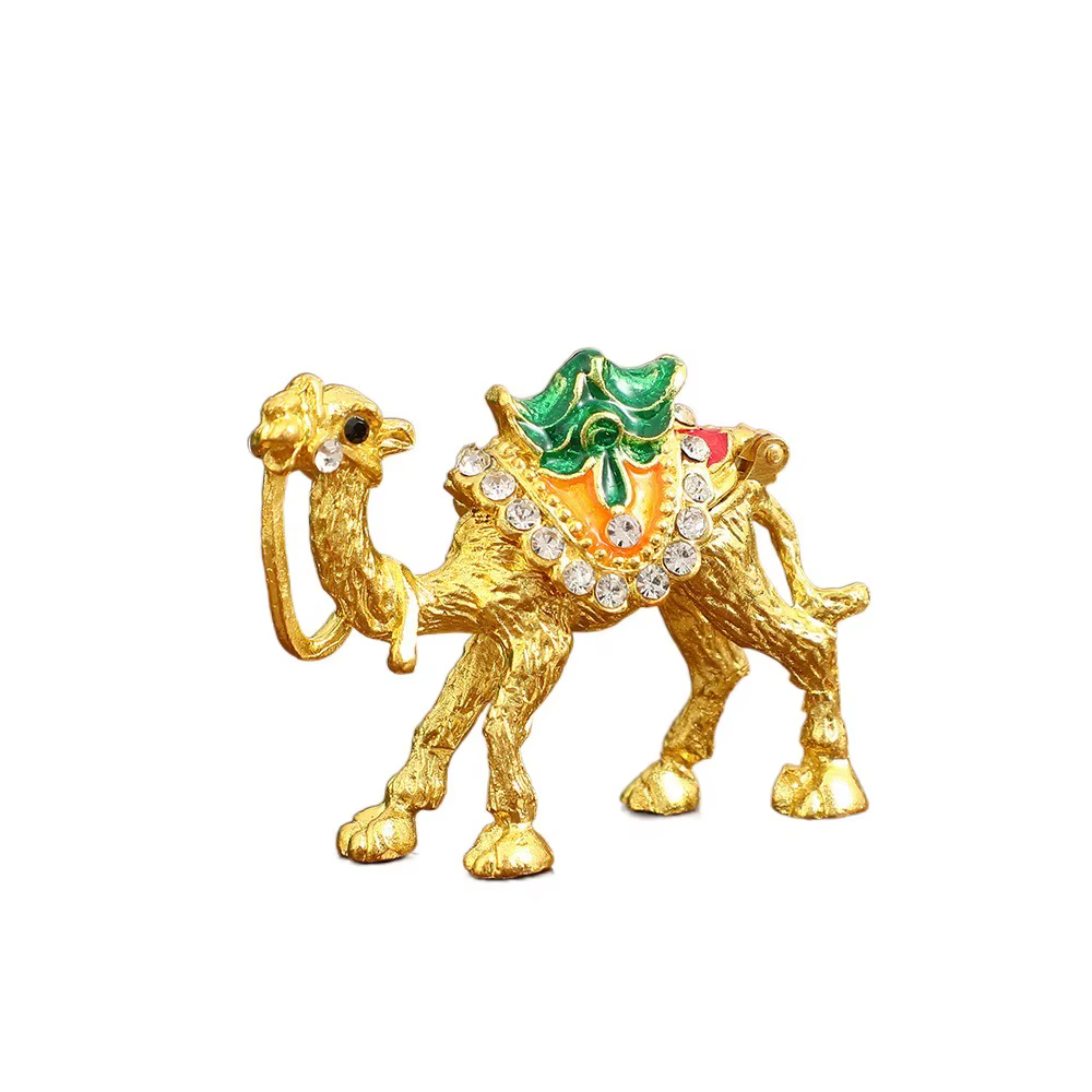 Boîte à bijoux ethnique créative en forme de chameau, exquise, faite à la main, Figurine de chameau