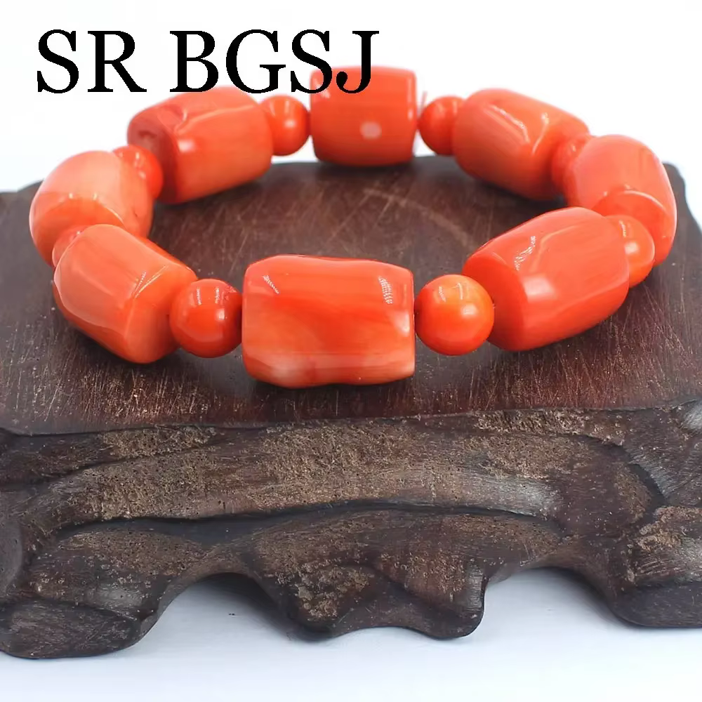 Bracelet extensible réglable pour femmes et hommes, véritable orange naturel, beau cadeau de bijoux,
