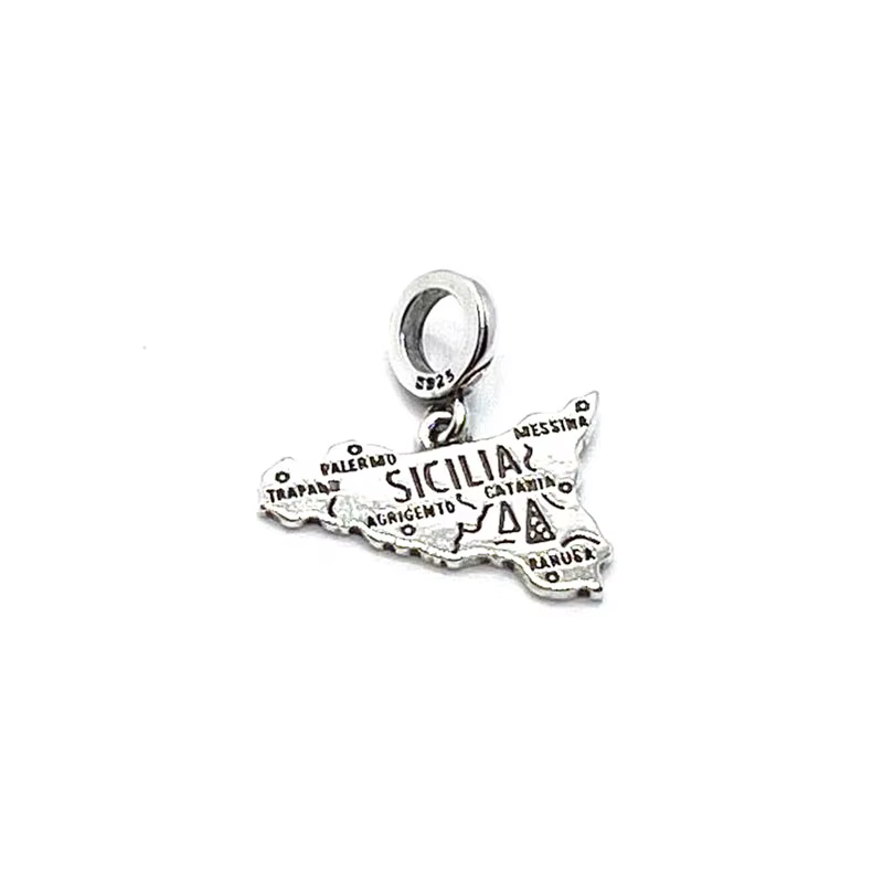 Pendentif Cœur Rouge en Argent 925, Perle en Forme de Coupe, Pendentif Verrou, Idéal pour Bracelets 
