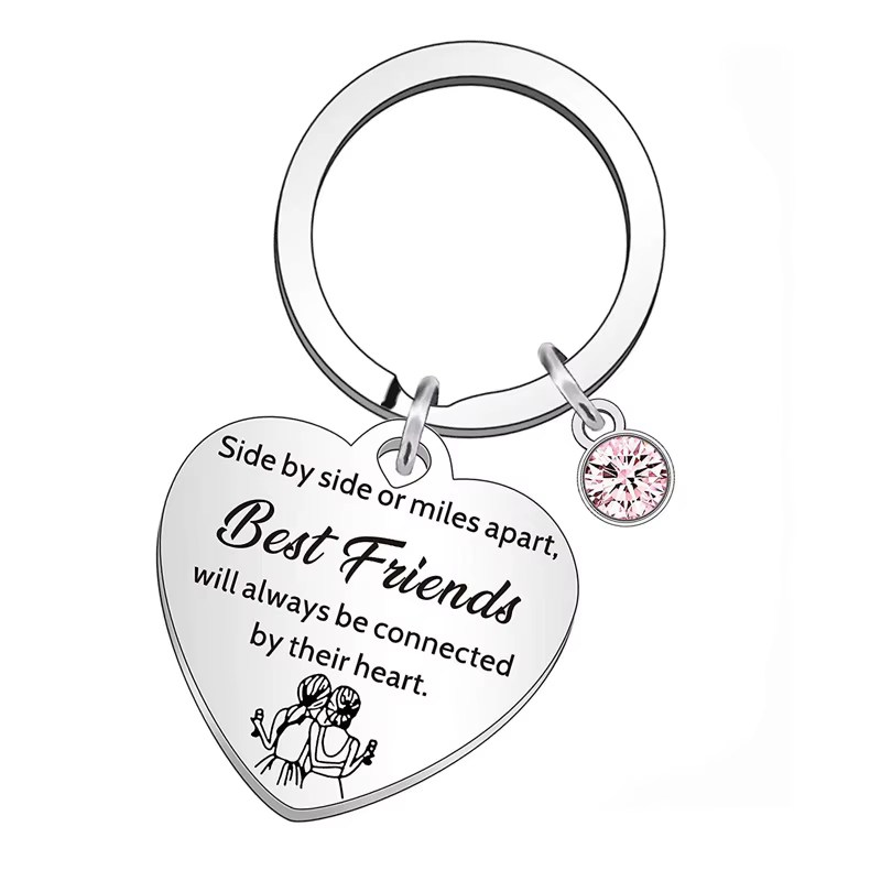 Porte-clés Best Friends en acier inoxydable pour femmes, accessoires de bijoux, cadeaux de mode pour